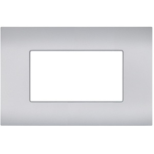 Plaque argentée 4 places compatible avec les interrupteurs Vimar Arke - Product Image 1