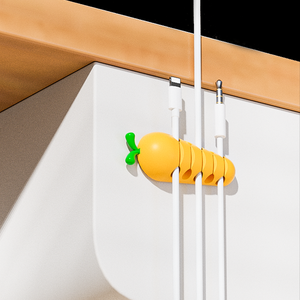 Design proprio <span class=keywords><strong>5</strong></span> canali TPR <span class=keywords><strong>a</strong></span> forma di carota cavo di gestione clip morsetto adesivo <span class=keywords><strong>a</strong></span> casa ufficio Desktop cavo cavo USB Organizer - Product Image 5