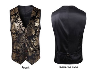 Conjunto de camiseta sin mangas dorada de verano de un solo pecho, tela transpirable <span class=keywords><strong>para</strong></span> ropa de rendimiento, estilo Rock informal, Popular <span class=keywords><strong>para</strong></span> uso en trajes - Product Image 2