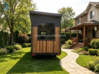 Maison conteneur modulaire personnalisable en usine, maison mobile, kits de chalets en bois, villas en bois SIPs, alimentées à l'énergie solaire, écologiques