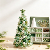 Kit de bricolage de Noël, kit de fabrication d'arbres de Noël perlés, cadeau artisanal pour la famille et les amis