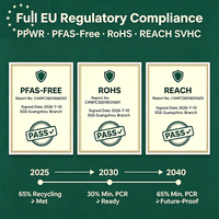 Film étirable flexible PCR 30% conforme PPWR, 90% recyclable, certifié GRS, film d'emballage pour palettes LLDPE, marché européen, plastique 50cm
