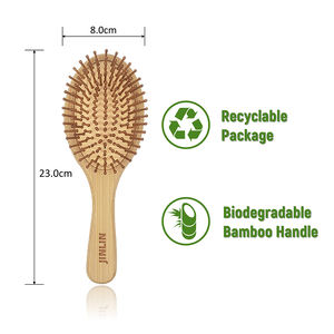 Cepillo de madera para masaje del cuero cabelludo, masajeador para el cuero cabelludo, cepillo profesional de bambú, muestra gratis - Product Image 4