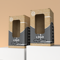 Boîtes d'expédition pour tasse à café en papier kraft imprimées de logo personnalisé écologique Boîte d'emballage pour tasses de verres