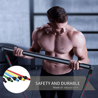 Kit de barre de Pilates en TPE pour la gym, avec poignées réglables pour bandes de fitness, tube de résistance en latex, ensemble de bandes de résistance avec logo personnalisé