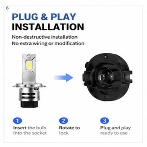 หลอดไฟหน้า LED แบบ OEM ออกแบบไร้พัดลม สว่างพิเศษ สำหรับเปลี่ยนหลอดไฟหน้ารถยนต์ โซลูชั่นแสงสว่าง - Product Image 5