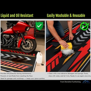 <span class=keywords><strong>Tappeto</strong></span> per <span class=keywords><strong>Moto</strong></span> Impermeabile in Nylon con Base Antiscivolo in Gomma Resistente per <span class=keywords><strong>Garage</strong></span> e Parcheggio - Product Image 2