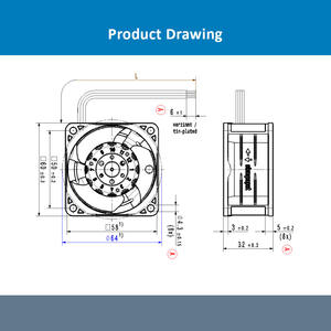 Ventilador Axial de Refrigeración con Rodamiento de Bolas para Módulo de Potencia, 614J/2HHPR-010, Eléctrico, OEM, Plástico, 60x60x32mm, 24VDC, 14.2W, 590mA, 15000 RPM - Product Image 4