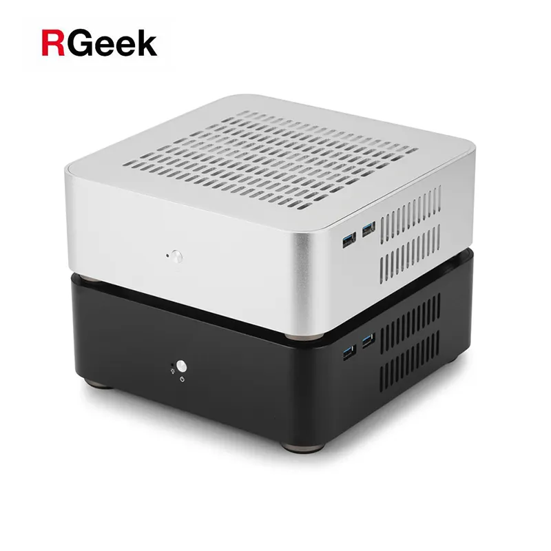 Rgeek mini capa de computador l65s, mini capa itx usb 3.0 pc, htpc com tampa superior furos