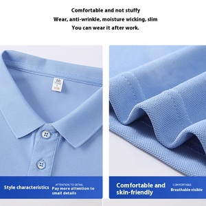 Herren Plus Size Custom Logo T-Shirt Fabrik Arbeit Casual Kurzarm für Polo-Shirt mit kultureller Werbung Stickerei - Product Image 2