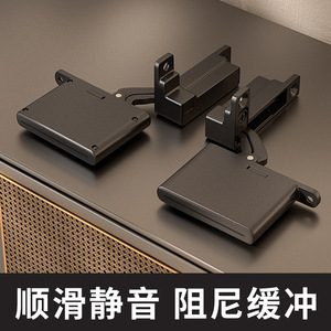 Aluminum Frame Glass Door <b>Floor</b>-to-Ceiling Furniture Hinge Invisible Damping <b>Buffer</b> Wine Storage for Modern Home Office Hospital - Product Image 6