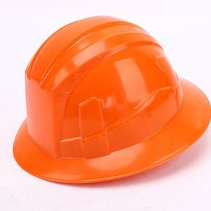 Casque de sécurité industriel à visière intégrale avec sangle réglable en HDPE orange, pour travaux de construction - Product Image 4