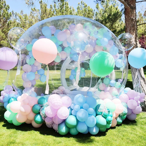 Castillo Inflable para Fiestas Infantiles en el Patio, Casa <span class=keywords><strong>de</strong></span> Burbujas Transparente con Decoración <span class=keywords><strong>de</strong></span> Globos, Carpa Inflable con Túnel Individual - Product Image 3