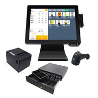 Terminal de caisse tactile OEM 15,1/15,6 pouces avec système Android, lecteur de cartes, paiement NFC pour supermarché
