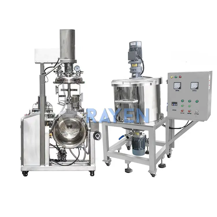 Dầu gội gelatin cao cắt trộn chân không homogenizer thép không gỉ Mỹ phẩm trộn Tank homogenizer kem đánh răng