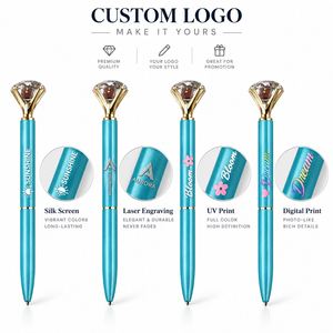Custom Logo Metal Ballpoint <b>Pen</b> Rhinestone Top Promotional Gift Writing <b>Pen</b> Wholesale - Product Image 2