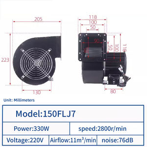 EEK Şişme Oyun Parkı Zıplama Evi JEEK İleri <span class=keywords><strong>E</strong></span>ğimli 150FLJ 220v 2600rpm 320W Santrifüjlü Blower - Product Image 5