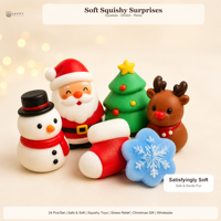 Calendrier de l'Avent de Noël : Jouets Squishy 24 Surprises, Jouets Anti-Stress Doux et Sûrs, Coffret Cadeau, Prix de Gros Usine