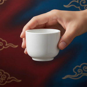Taza de Té de Porcelana Resistente, Color Blanco Sólido, Taza de Cerámica Gruesa para Uso en Casas de Té, Restaurantes y Hoteles - Product Image 2