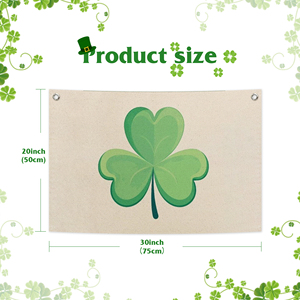 2.5*1.6 FT St. Patrick's Creek Canvas <b>Flag</b> with 2 Copper Buckles - Product Image 2