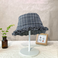 Topi Bucket Polos Bermotif Kotak-kotak Siap Kirim, Tepi Berumbai Kustom, Fashion untuk Pernikahan, Outdoor, Travel, Pantai, Santai, untuk Pria Wanita Unisex