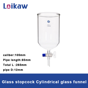 Loikaw实验室玻璃器皿圆筒漏斗带玻璃活塞短杆硼硅酸盐<span class=keywords><strong>3.3</strong></span>玻璃圆筒漏斗 - Product Image 6