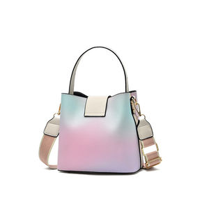 Bolso de Mano Rosa Popular al por Mayor, Nuevo, Económico, Original y de Moda, Bolso Tipo Cubo de Cuero PU para <span class=keywords><strong>Mujer</strong></span> - Product Image 4