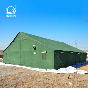 重型绿色帆布帐篷防水耐用BC帐篷，大空间供政府使用 - Product Image 1