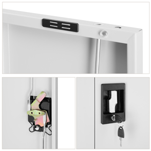 90x40x140cm Classeur de bureau en acier à 4 couches de haute qualité Classeur latéral en métal - Product Image 4