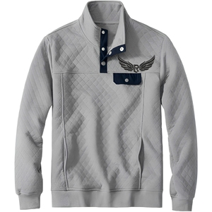Sudadera de Forro Polar Gris para Hombre con Cierre de Cremallera, Cuello Alto y Bolsillo en el Pecho, Resistente al Viento, Corte Casual, Manga Regular - Product Image 2