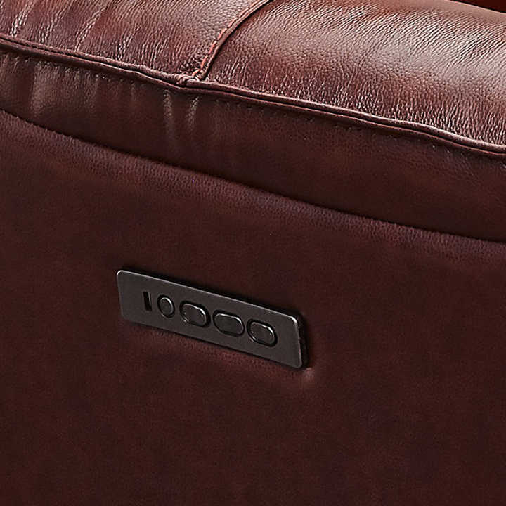 Single Seat Manual PU Leather Power Recliner Sofa Chair Set with 8 Points Massage Manufacturer Supplied Manual Ergonomic Air