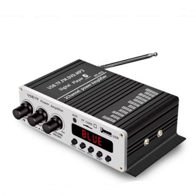 MLK Dual Channel 20W*2 Stereo Lossless Playback Radio Amplifier Power Supply 12V Wireless 5.0 Car Power Amplifier