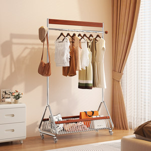 Porte-vêtements sur pied pour la maison, style médiéval, multifonctionnel, en fer, pour chambre à coucher, porte-manteau et porte-chapeaux, support de rangement mobile pour vêtements - Product Image 1