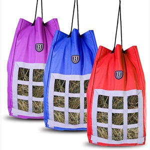 Muestra gratuita de comedero de heno para caballos, bolsas de heno de comedero lento para caballos o cabras, hechas de cuerda de nailon duradera y tela Oxford impermeable - Product Image 4