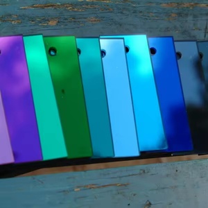Miroir en verre argenté ultra-clair moderne, miroir teinté brun, miroir en verre rose, violet, vert, noir, blanc en promotion - Product Image 1