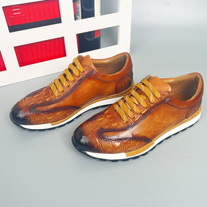 Chaussures bateau pour hommes de style britannique en cuir véritable, bout rond, semelle intermédiaire souple en EVA, semelle extérieure en caoutchouc, toutes saisons - Product Image 2