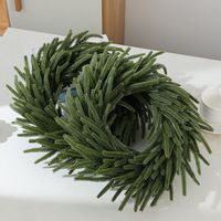 Guirlande artificielle de noël porte couronnes décoratives Swags décoration de la maison transfrontalière doux au toucher colle pin aiguille fleur pâques