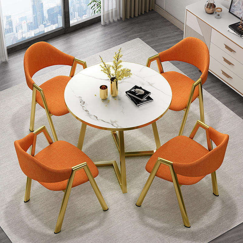 Round Buildimg Names 1 Desk 4 Chair Dining Room Set Hotel Furniture Restaurant Cafe Shop ...
