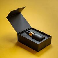 Flacon compte-gouttes en verre noir mat pour huile à barbe, sérum ou huile essentielle, avec compte-gouttes doré, disponible en 10ml, 15ml, 30ml, 50ml, 100ml