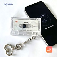 Artisanat DIY, décoration personnalisée, porte-clés Kpop, porte-clés avec logo, album personnalisé, CD NFC, mini cassette vierge, porte-clés