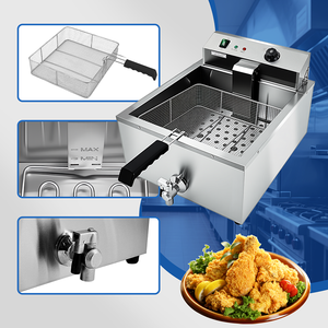 Soldes Exceptionnelles : Friteuses Électriques Professionnelles à <span class=keywords><strong>Cuve</strong></span> <span class=keywords><strong>Amovible</strong></span> et Construction en Acier Inoxydable pour la Restauration Rapide - Product Image 4