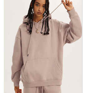 Haute qualité personnalisé unisexe 2 pièces décontracté solide Logo personnalisé 340g grande taille sweats à capuche et pantalons de survêtement ensemble coton empilé pour hommes - Product Image 3