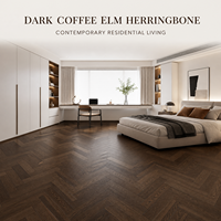 Parquet en bois multicouche 600x92mm, chevrons en olivier et teck, bois d'ingénierie brossé antidérapant, planches de parquet ENF Eco