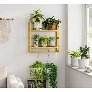 Nuevo producto transfronterizo: Estante para baño, estante de pared para cosméticos y perfumes, estante de bambú y madera. - Product Image 3