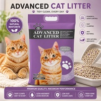 Litière pour chat en bentonite et charbon actif mélangés, durable, biodégradable, à agglomération rapide, pour toilettes automatiques pour chats
