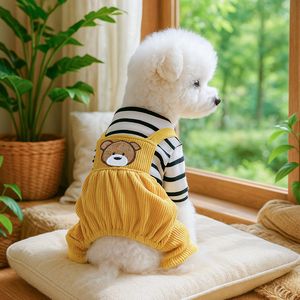 Pet <b>clothes</b> for autumn and winter, small dogs, puppies, happy dogs and <b>cats</b>, warm and comfortable clothing, teddy bear overalls - Product Image 1