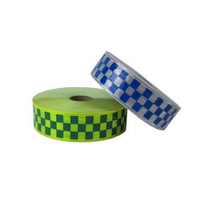 Cinta Reflectante de PVC Azul Industrial, Impermeable, Estructura Prismática, Alta Visibilidad, Tira de Vinilo de Seguridad, Rollo de 5 cm de Ancho - Product Image 1