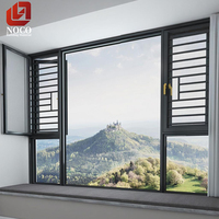 NOCO Moderne Résistant aux Ouragans Durable Longue Durée Double Verre Trempé en Alliage d'Aluminium Fenêtre à Battants pour la Maison