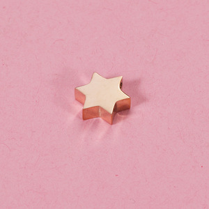 Cuentas de Acero Inoxidable <span class=keywords><strong>Dina</strong></span>, Pulidas a Doble Cara, 9*8mm, Estrella de David, Cuentas con Orificio Pequeño, Accesorios para Joyería DIY - Product Image 5