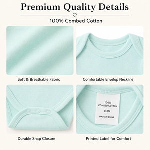 Combinaison bébé personnalisée, couleur unie, broderie, coton biologique de qualité supérieure, combinaison bébé nouveau-né, garçon, combinaisons unies en vrac, vêtements pour bébé - Product Image 3